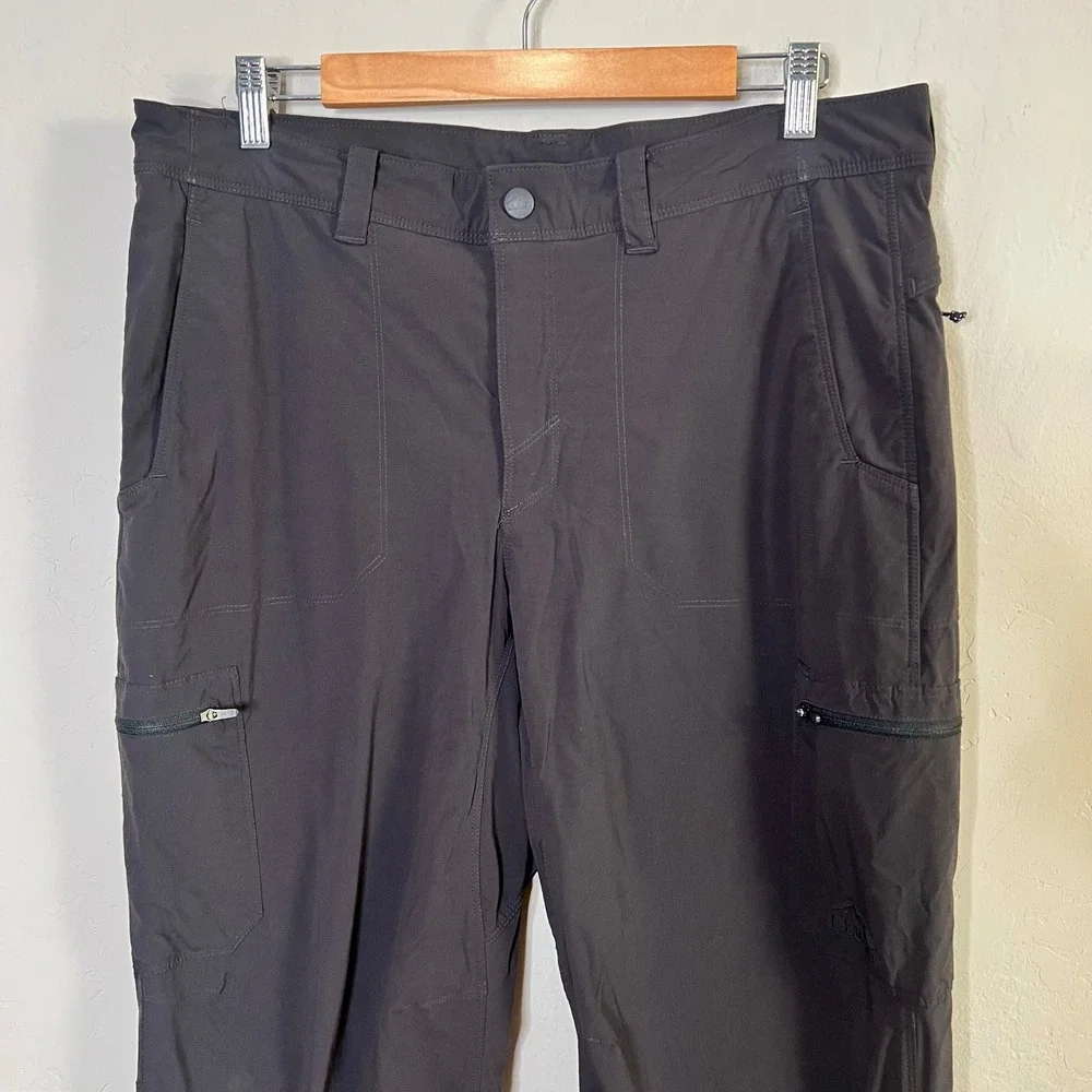LL Bean Cargo Pants Cresta Fleece Lined Mens Size 34x29 Dark Gray Hiking 508240